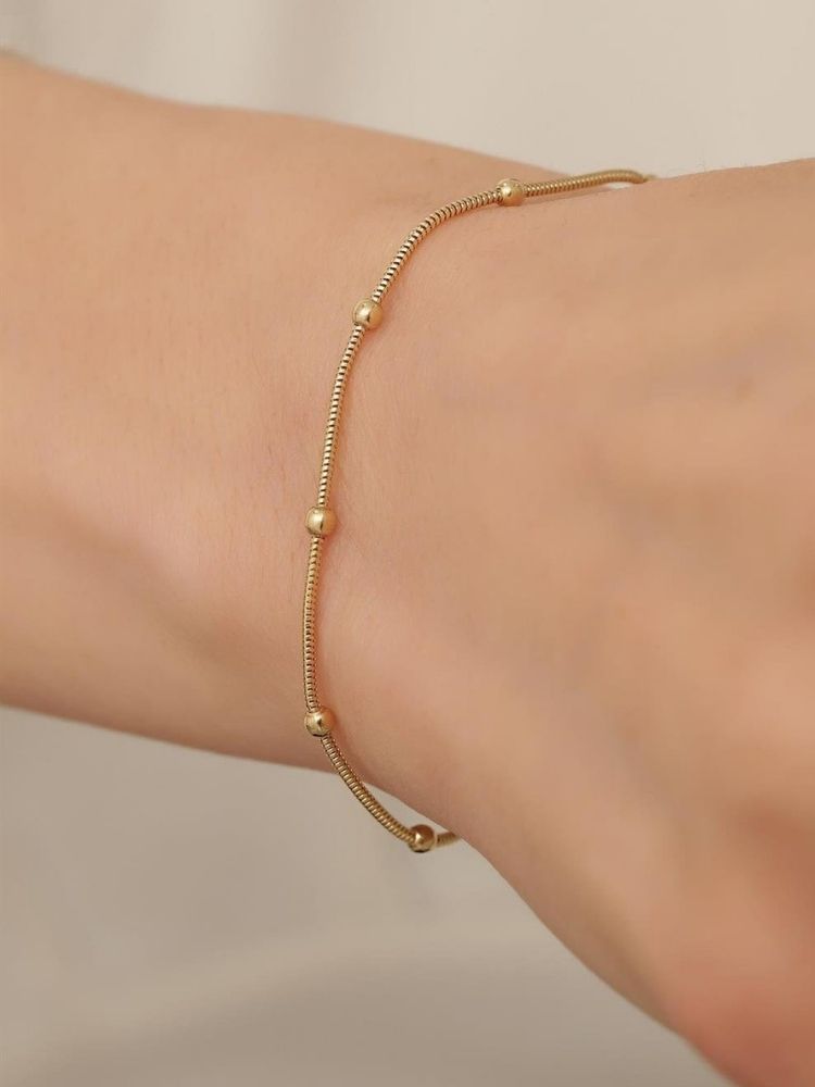  Analyzing image     goldarmband-damen-585-echt-14-karat-gold-bulk-tondo-armband-goldperlen