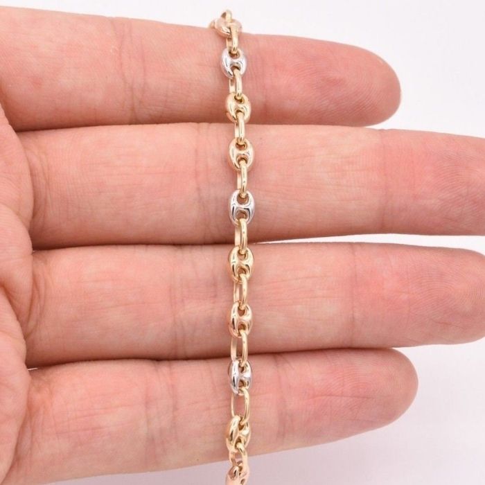 Goldarmband Damen 14K Drei Farben