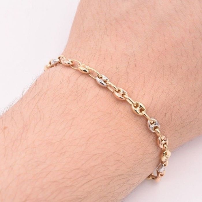 Goldarmband Damen 14K Drei Farben